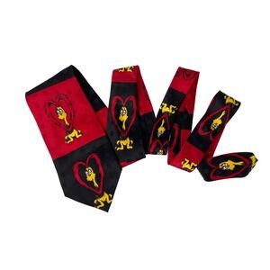 Vintage Dr Seuss Silk Tie 1996 Red Black Thing Character Novelty Mens Necktie